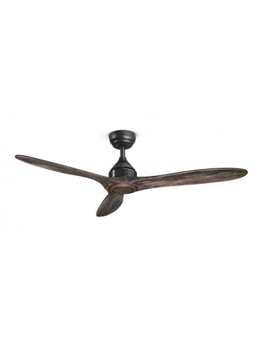 7158 N painted metal fan with 3 dark wood blades, ideal for living rooms or bedrooms