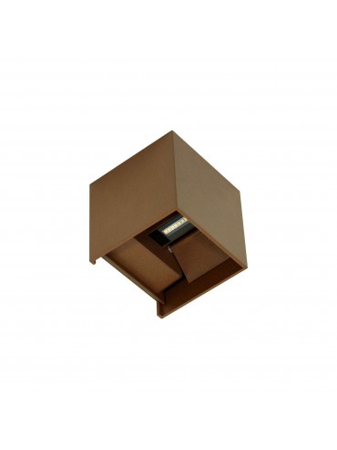 6.8 watt corten led wall light. With adjustable flaps to create light designs. IP54 for outdoor use.