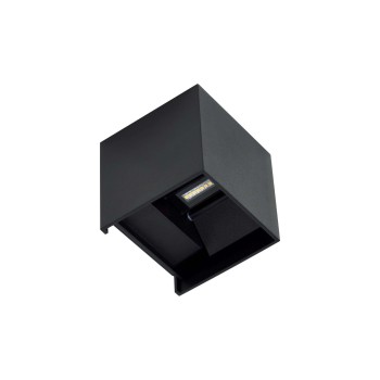 6,8 watt black LED wall light. With adjustable flaps to create light designs. IP54 for outdoor use.