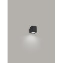 Rectangular lamp for 1 gu10 led spotlights ideal to be applied above the doorbell or at the entrance of the house.