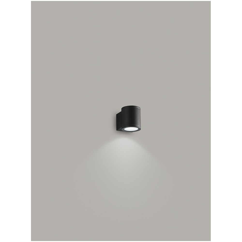 Cylindrical outdoor lamp for 1gu10 ideal for external walls, pillars and house entrances