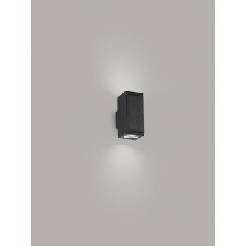 Lampada rettangolare a led per 2 faretti gu10 a led ideale da applicare all'esterno delle abitazioni, negozio o azienda