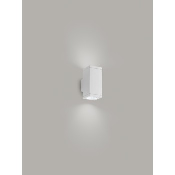 Lampada rettangolare a led per 2 faretti gu10 a led ideale da applicare all'esterno delle abitazioni, negozio o azienda