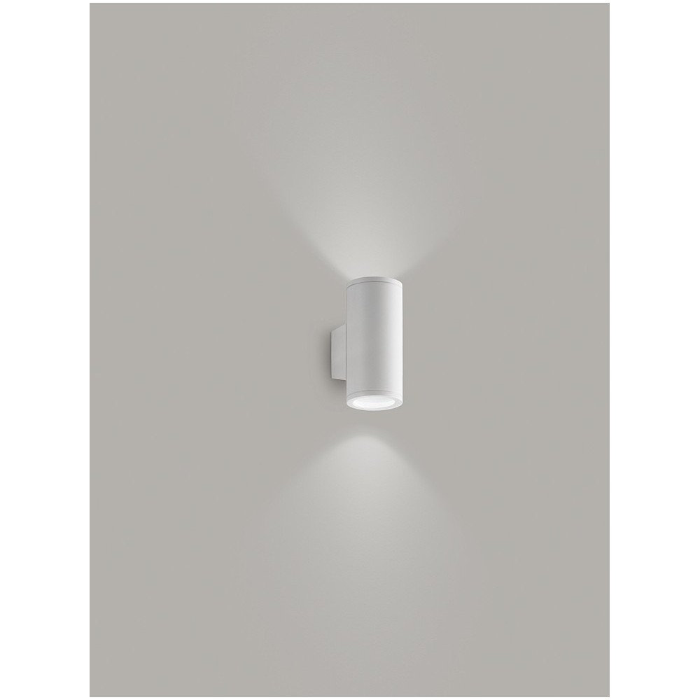 Cylindrical outdoor lamp for 2gu10 ideal for external walls, pillars and house entrances