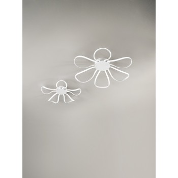 Led Blossom white ceiling light 6612 B LC Perenz. structure in metal and aluminum, 50W.