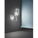 Cross white 6598 Perenz led wall light. structure composed of 2 crossed panels in metal and aluminum, 20W.