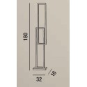 Led floor lamp Cross white 6599 b ct Perenz. structure in metal and satin acrylic, 64W.