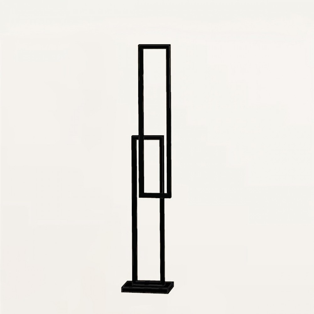 Led floor lamp Cross BLACK 6599 N ct Perenz. structure in metal and satin acrylic, 64W.