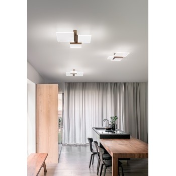 Ghost gold led ceiling light 6864 Perenz. in aluminum and diffusers positioned in several levels, 24W.