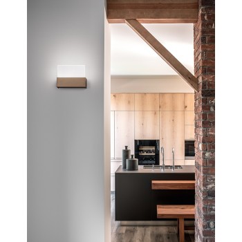 Ghost gold led wall light 6856 Perenz. in aluminum and diffusers positioned in several levels, 8W.