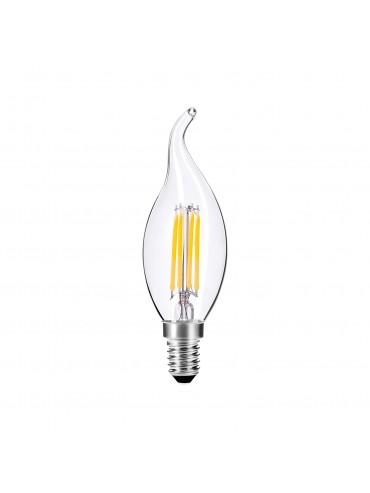 LED flame filament bulb with E14 4w socket for classic or modern chandeliers