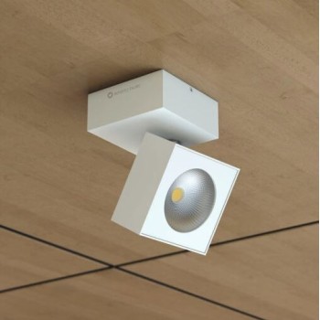 7w white square led ceiling light, tricolor. Ideal in shop windows, exhibition spaces and bedside tables. Modern. Dimensions