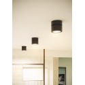 7w black round led ceiling light, tricolor. Ideal in shop windows, exhibition spaces and bedside tables. Modern.