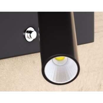 Bedroom 5w led wall light with 2 usb sockets, touch and dimmable light. White or black. Bedside table