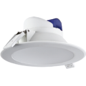 Tricolor and dimmable 17watt round recessed plasterboard led spotlight, ideal for residential environments.