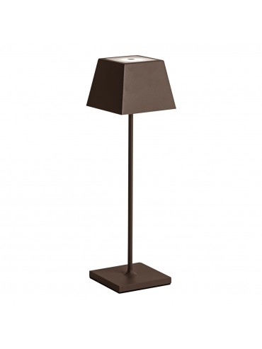 Siesta Corten rechargeable and dimmable led table lamp with battery up to 9 hours. IP54 outdoor. Rossini
