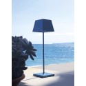 Siesta Blu rechargeable and dimmable led table lamp with battery up to 9 hours. IP54 outdoor. Rossini