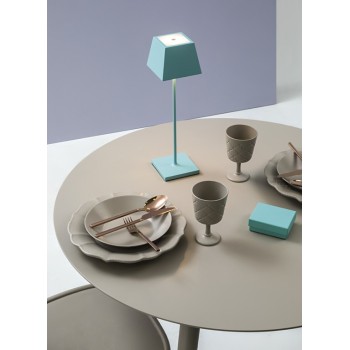 Siesta Tiffany rechargeable and dimmable led table lamp with battery up to 9 hours. IP54 outdoor. Rossini