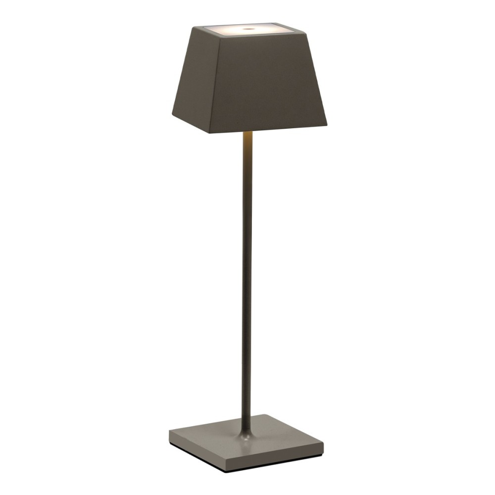 Siesta pearl beige rechargeable and dimmable led table lamp with battery up to 9 hours. IP54 outdoor. Rossini