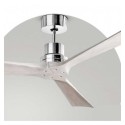 Fan with polished chrome finish 7142 CL with real wood blades. Ideal in living rooms or bedrooms.