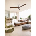 7142 CR brushed chrome finish fan with real wood blades, ideal for living rooms or bedrooms