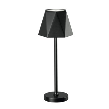 Fiji led table lamp by Ondaluce Nero portable rechargeable and dimmable. Wireless outdoor lamp