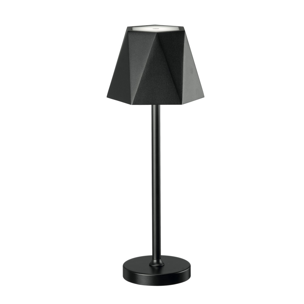Fiji led table lamp by Ondaluce Nero portable rechargeable and dimmable. Wireless outdoor lamp