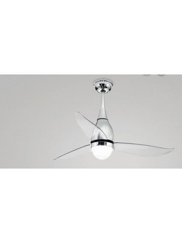 18 watt LED polished chrome metal fan with DC motor. Elegant and modern. Perenz 7168 CL CT.