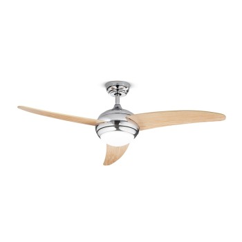 24 watt LED polished chrome metal fan with DC motor. Elegant and modern. Perenz 7160 CL CT.