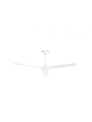 Fan in glossy white painted metal 7028 B with 3 blades in white painted metal, ideal for living rooms or offices