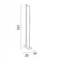White ghost led floor lamp 6861 B LC Perenz metal structure and 30W satin acrylic diffuser.