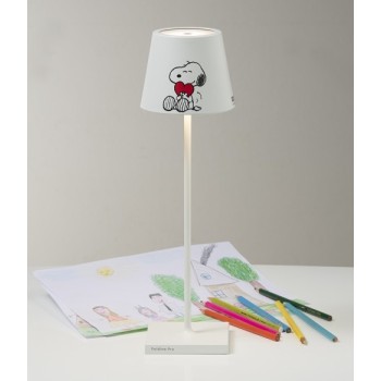 copy of Poldina Lido with red lines and dimmable Led Table Lamp