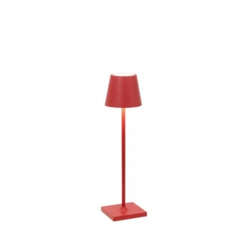 Poldina Pro Micro Red Rechargeable and Dimmable Led Table Lamp