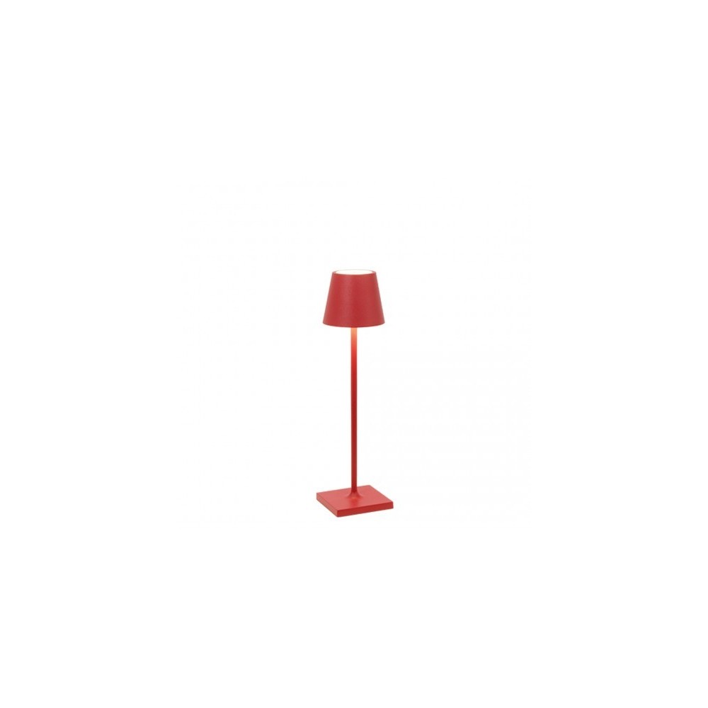 Poldina Pro Micro Red Rechargeable and Dimmable Led Table Lamp