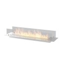 Bruciatore a Bioetanolo inserto/Appoggio 120cm in Inox con Vetri Inclusi. 2 litri di capienza
