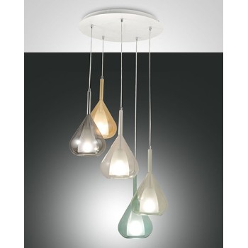 copy of Pendant light LILA led in metal and borosilicate glass 3481-47-297 Fabas Luce