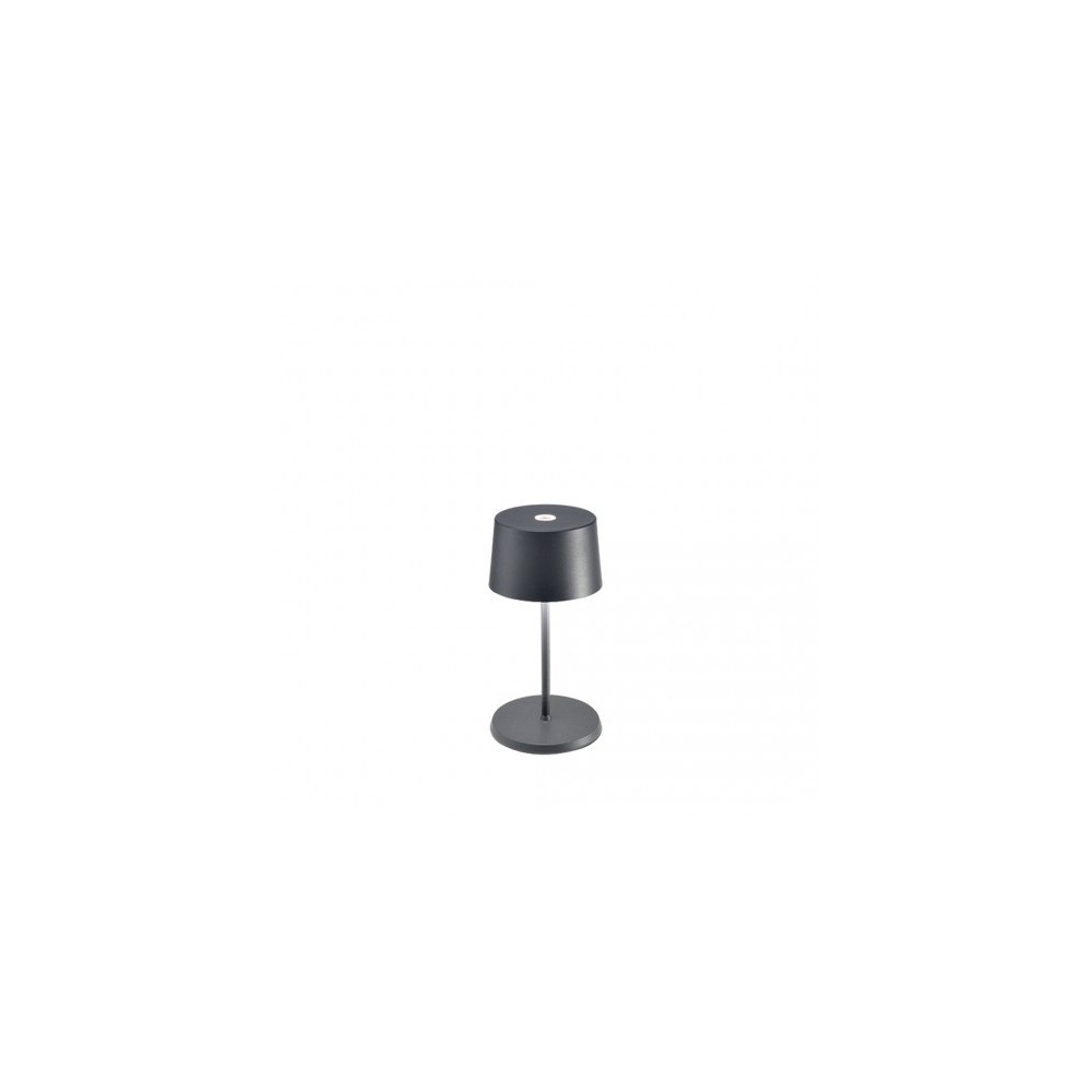 Olivia Mini Dark Gray rechargeable and dimmable LED table lamp