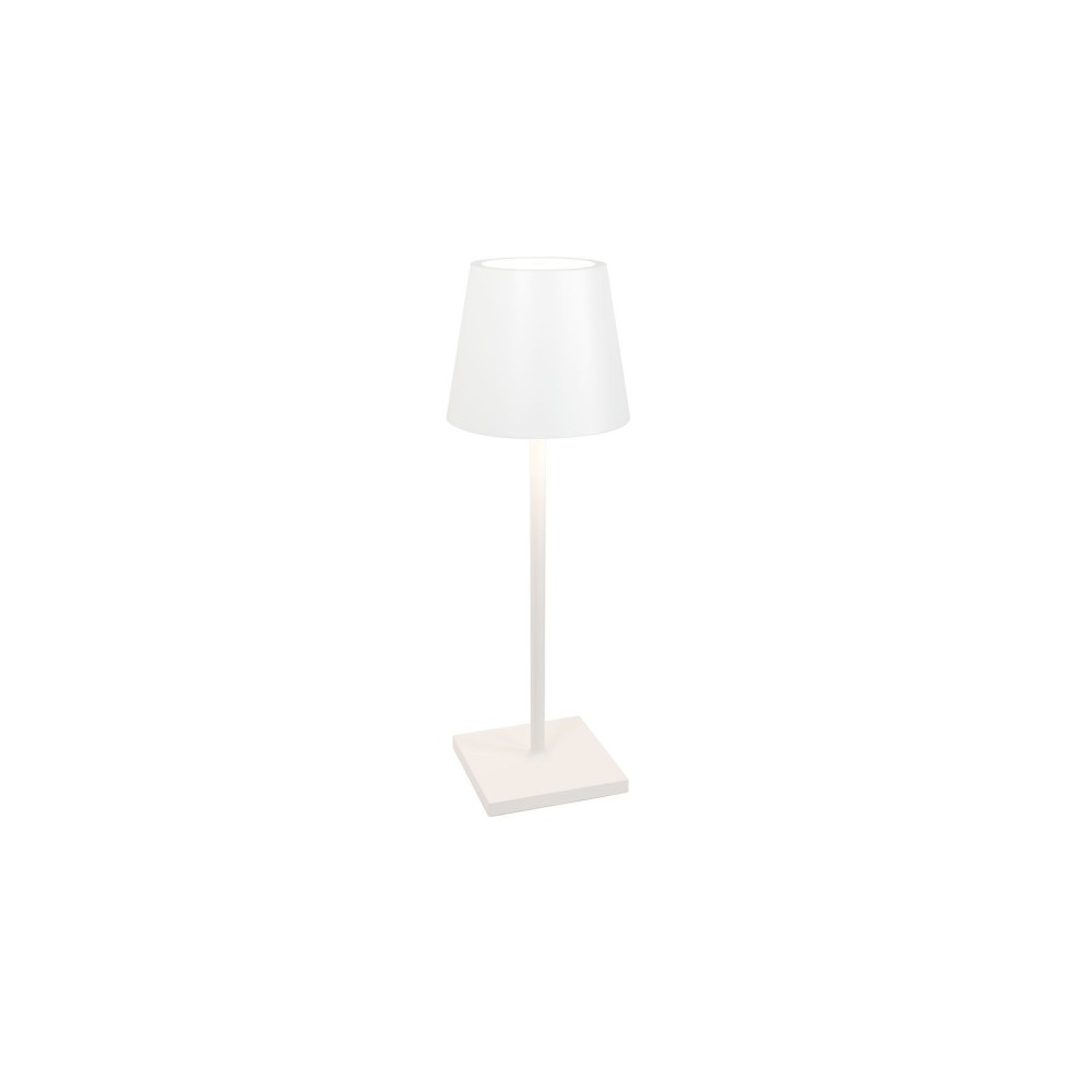 Poldina L Desk White rechargeable and dimmable LED table lamp