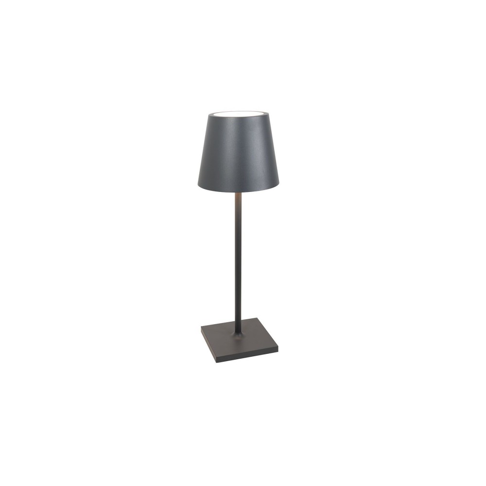 Poldina L Desk Dark Gray rechargeable and dimmable LED table lamp