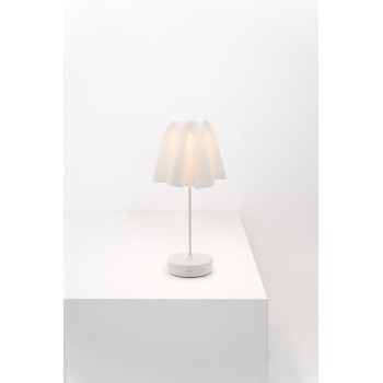 lampada da tavolo swap Bianco accessoriabile con paralume marylin,vetro24 pt o vetro41 pt. colore della luce 2700K, IP65.