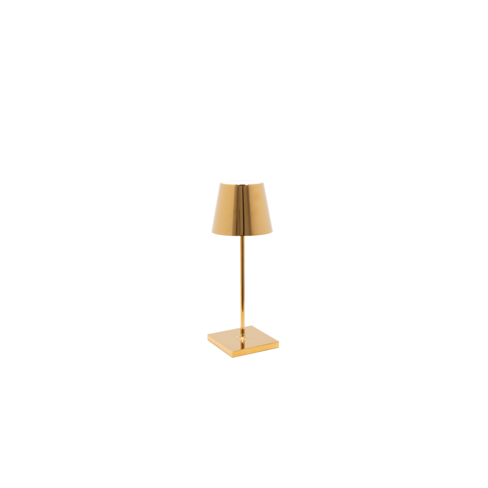 Poldina Pro Mini Polished Gold Rechargeable And Dimmable Led Table Lamp