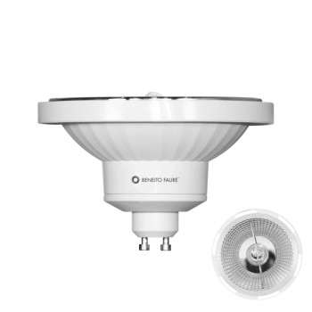 Led bulb ar111 gu10 15W 45 ° 230V ideal in furniture factories, shop windows or products on display