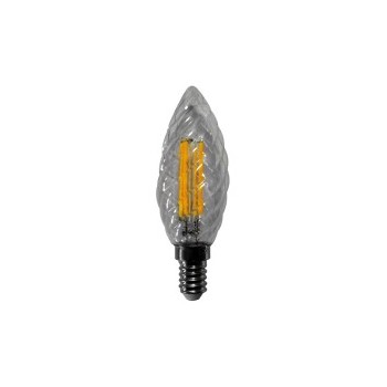 LED FILAMENT TWISTED BULB 4W with small E14 connection for chandeliers
