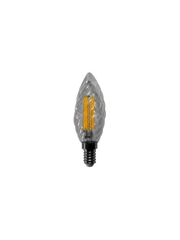 LED FILAMENT TWISTED BULB 4W with small E14 connection for chandeliers