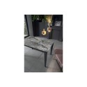 Tavolo allungabile moderno fino a 170cm colore marmo antracite, top in ceramica. un'allunga, alta qualità. Stones OM/312/MG.