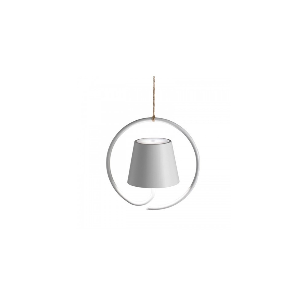 Poldina White Rechargeable and Dimmable led Suspension Lamp