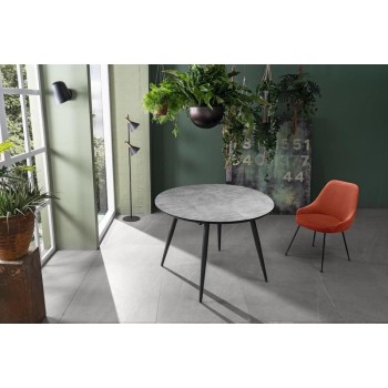 Goose Extendable Table from 110cm to 150cm modern Top in Gray Melamine