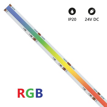 Striscia led COB IP20 5m RGB 24V 15W/MT