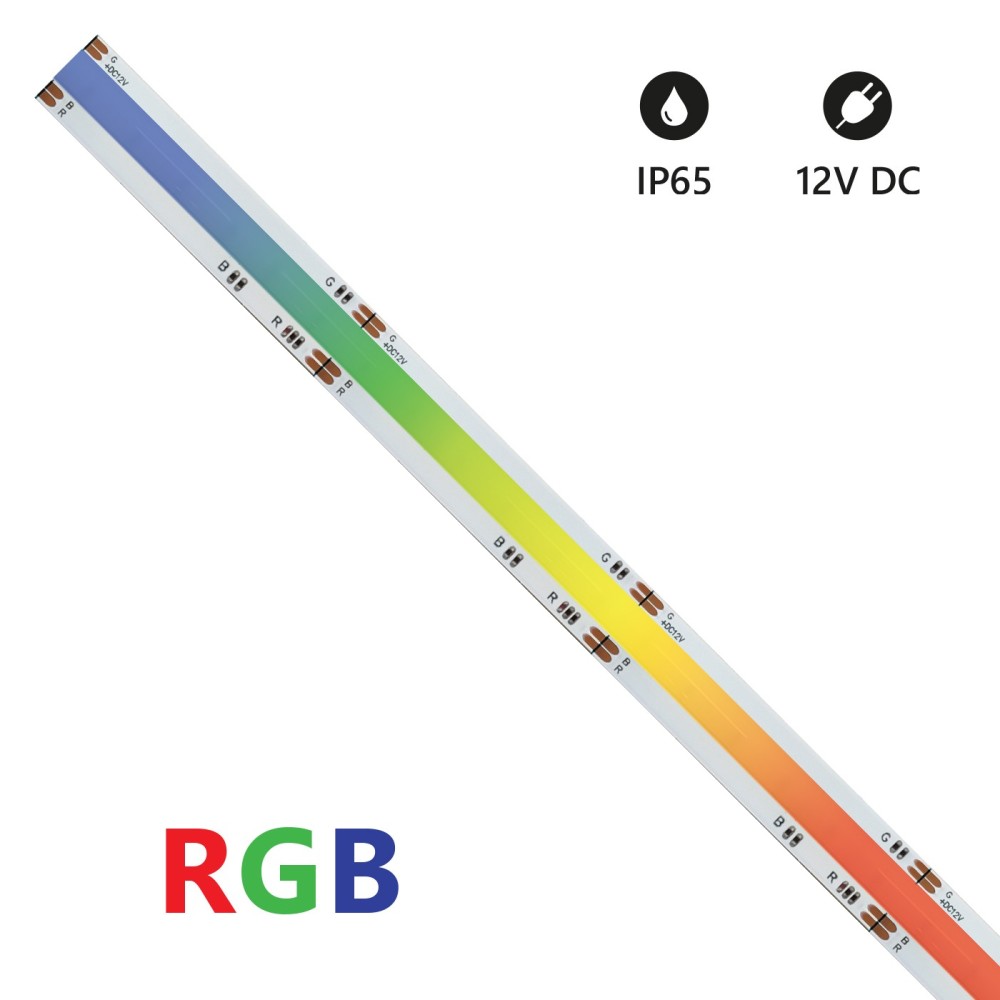 Striscia led COB IP20 5m RGB 12V 15W/MT