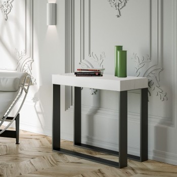 Elettra extendable console from 40 cm to 300cm with melamine panels